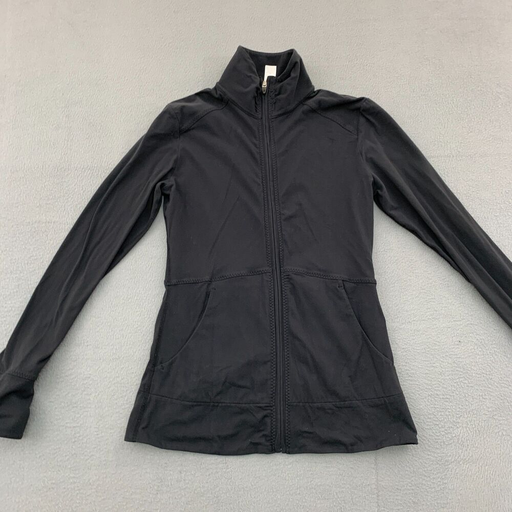 Lucy Jacket Womens Small Black Full Zip Long Sleeve Golfer Performance Yoga Top